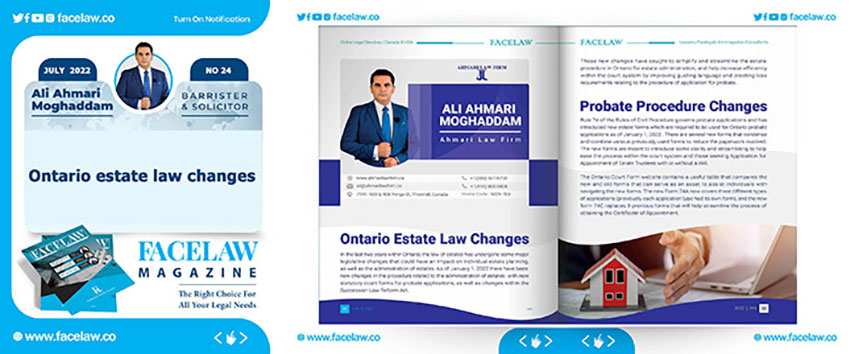 Ontario Estate Law Changes